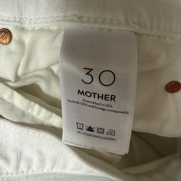 MOTHER The Tripper Ankle Fray Jeans, White, Size 30, Crisp White, Excellent - Picture 11 of 11